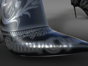 JimmyChoo Jean Paul Gaultier Over The Knee Boot 90 3D Model