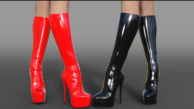 THREE PAIRS OF BOOTS COLLECTION Model 3D .c4d .max .obj .3ds .fbx .stl .blend