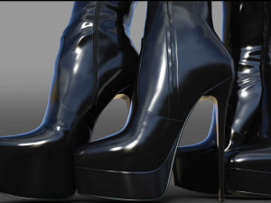THREE PAIRS OF BOOTS COLLECTION Model 3D