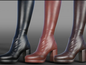 THREE PAIRS OF BOOTS COLLECTION Model 3D