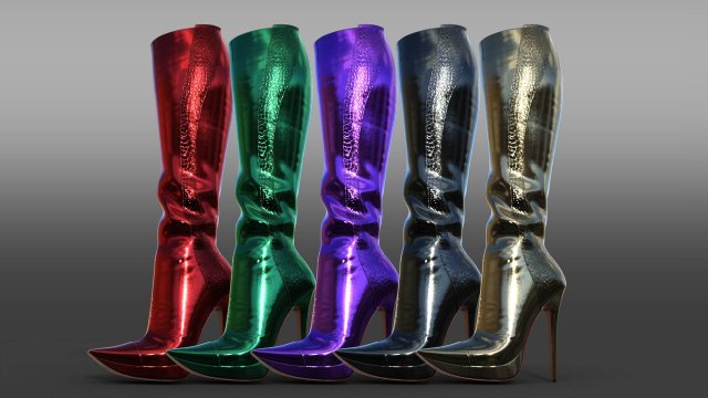 BOOTS GIANMARCO LORENZI two pairs 3D-Modell .c4d .max .obj .3ds .fbx .stl .blend 