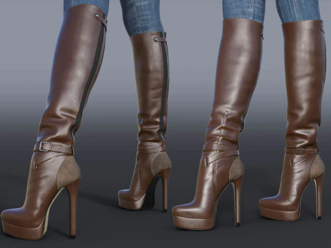 GIANMARCO LORENZI Boots Two Pairs 3 3D Model