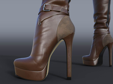 GIANMARCO LORENZI Boots Two Pairs 3 3D 모델