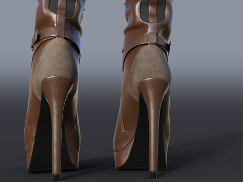 GIANMARCO LORENZI Boots Two Pairs 3 3D 모델