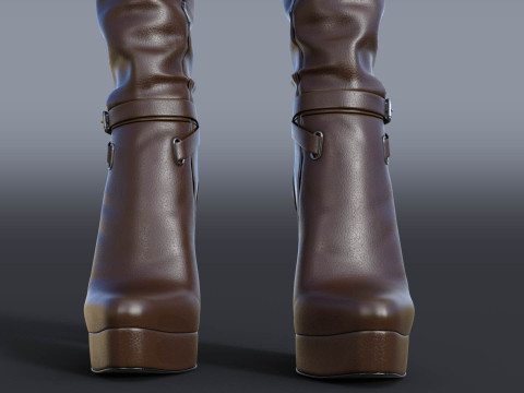 GIANMARCO LORENZI Boots Two Pairs 3 3D 모델