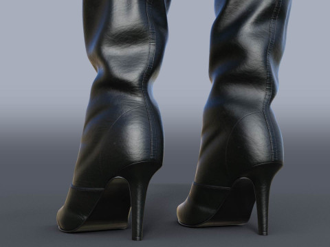 Womens Cavalry Boots Model 3D