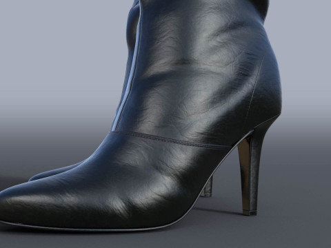 Womens Cavalry Boots Model 3D