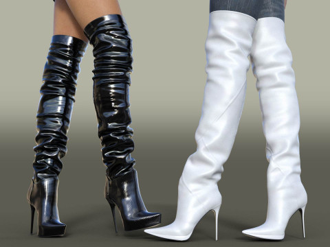 GIANMARCO LORENZI Boots Two Pairs 4 Model 3D
