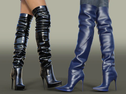 GIANMARCO LORENZI Boots Two Pairs 4 3D Model