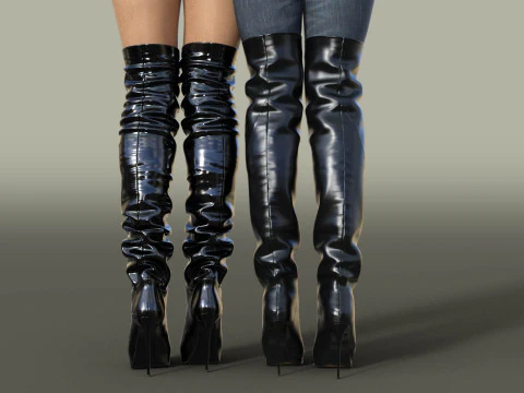GIANMARCO LORENZI Boots Two Pairs 4 3D Model