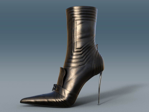 Two Pairs Of Gianmarco Lorenzi2 Ankle Boots Model 3D