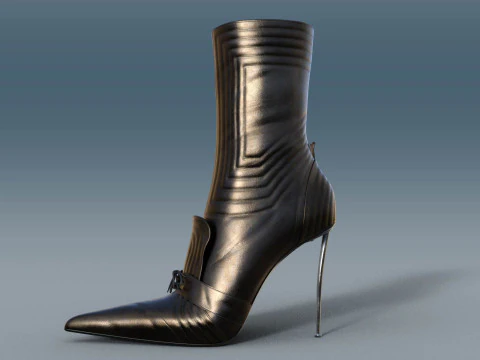 Two Pairs Of Gianmarco Lorenzi2 Ankle Boots 3D Model