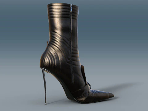 Two Pairs Of Gianmarco Lorenzi2 Ankle Boots 3D Model