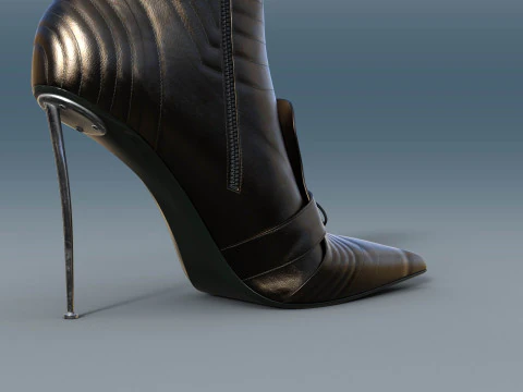 Two Pairs Of Gianmarco Lorenzi2 Ankle Boots 3D Model