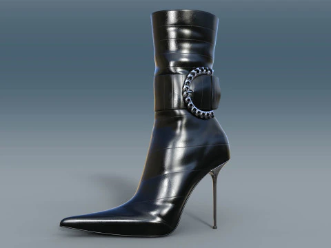 Two Pairs Of Gianmarco Lorenzi2 Ankle Boots 3D Model