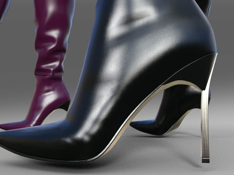 Stylish High Boots by AROLLO Modello 3D