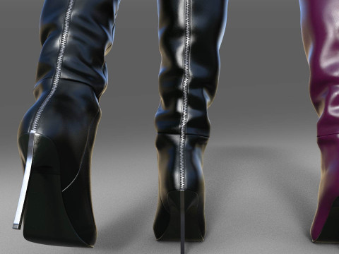 Stylish High Boots by AROLLO Modello 3D