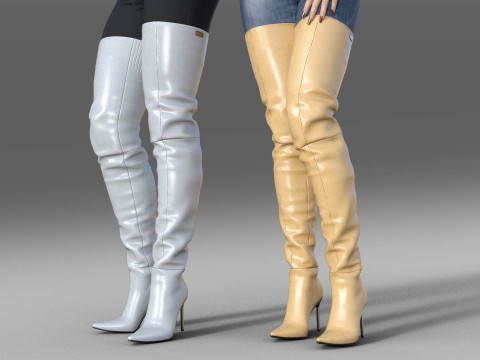 Stylish High Boots by AROLLO Modello 3D
