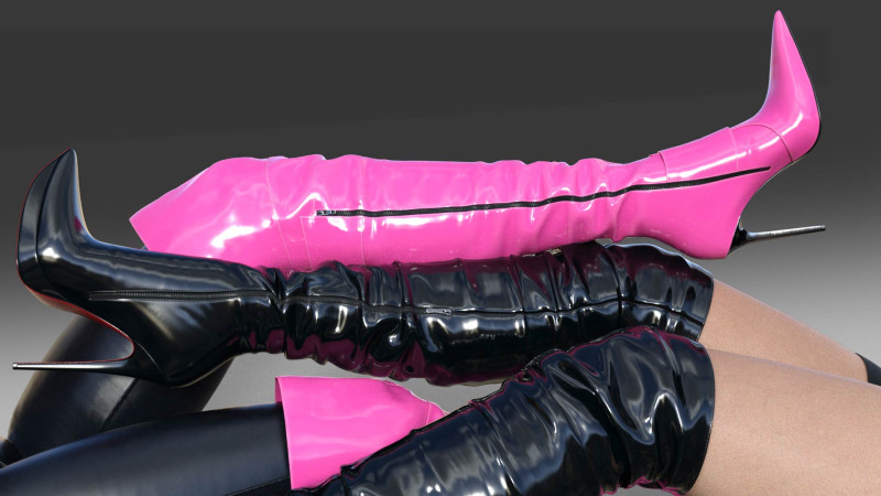 POLETTOGSM High Boots 3D Model .c4d .max .obj .3ds .fbx .stl .blend