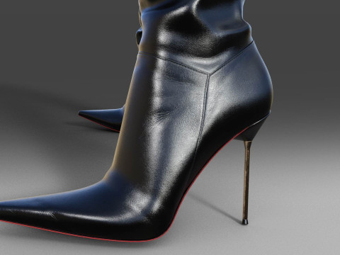 Thigh-high Santa Cruz Boots 3D Модель