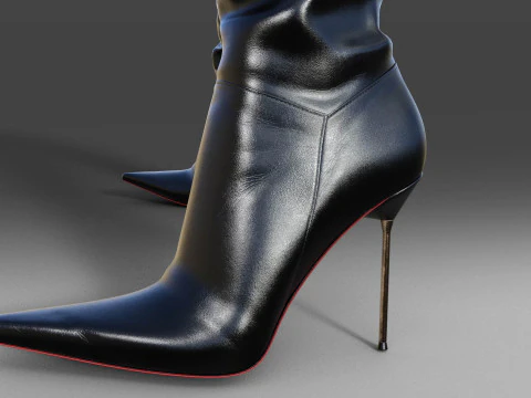 Thigh-high Santa Cruz Boots 3D Model