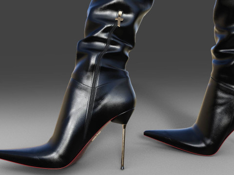 Thigh-high Santa Cruz Boots 3D Модель
