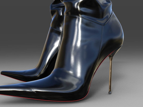 Thigh-high Santa Cruz Boots 3D Модель