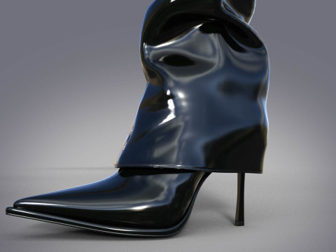 Beautiful Womens Boots 3 Pairs Modelo 3D