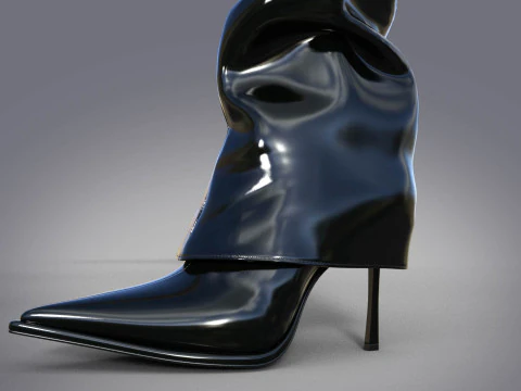 Beautiful Womens Boots 3 Pairs 3D Model