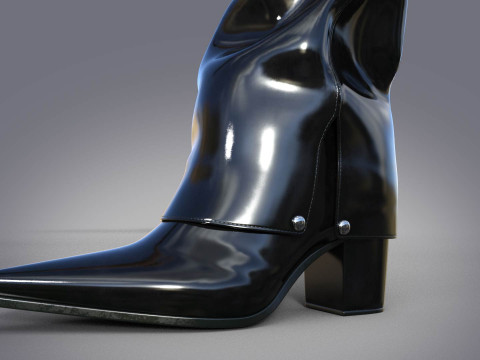Beautiful Womens Boots 3 Pairs Modelo 3D