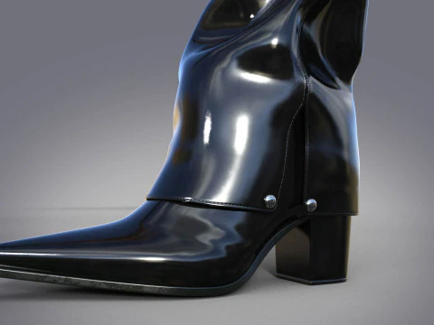 Beautiful Womens Boots 3 Pairs 3D Model