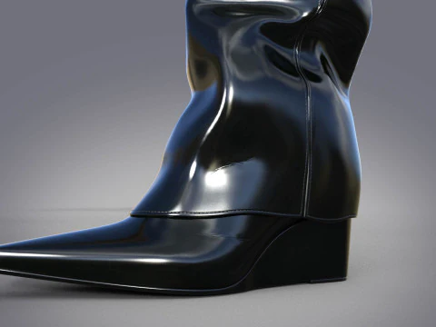 Beautiful Womens Boots 3 Pairs 3D Model