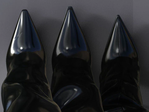 Beautiful Womens Boots 3 Pairs 3D Model