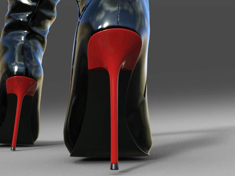 GIANMARCO LORENZI Womens Boots 2 pairs 3D Model