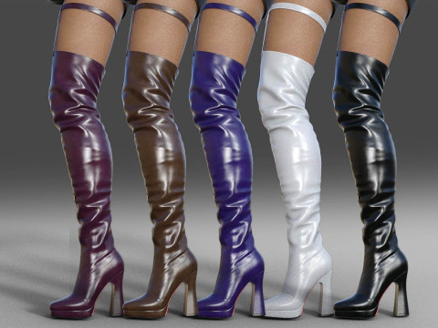 Stylish CYBER Boots 3D 模型