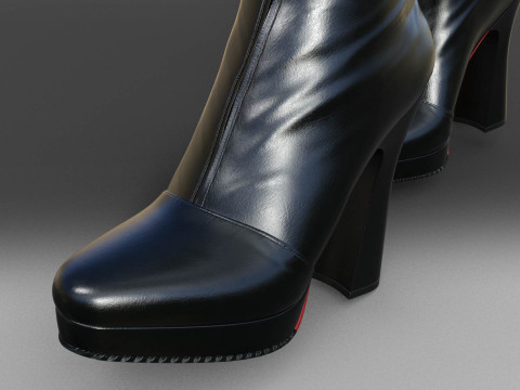 Stylish CYBER Boots 3D Model