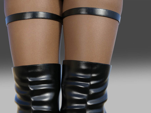 Stylish CYBER Boots 3D Model