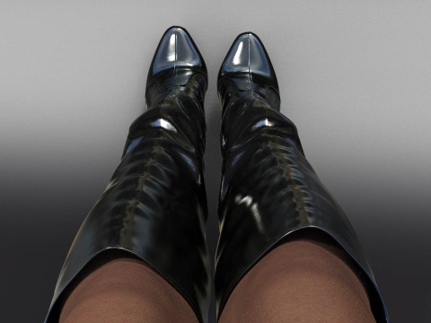 2GIANMARCO LORENZI Womens Boots 2 pairs Modelo 3D
