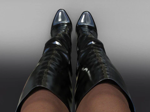 2GIANMARCO LORENZI Womens Boots 2 pairs 3D Model