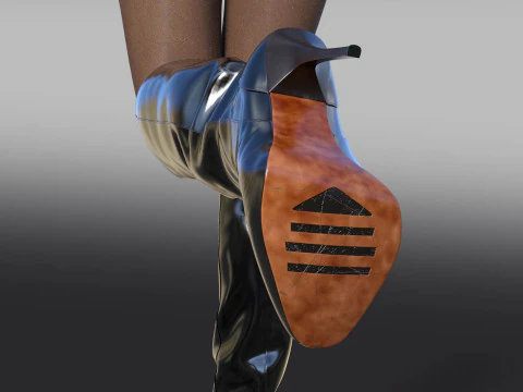 2GIANMARCO LORENZI Womens Boots 2 pairs 3D Model