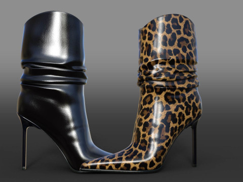 ANKLE BOOTS TWO PAIRS 3D 模型