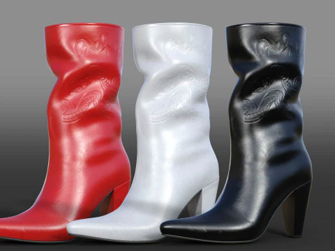 ANKLE BOOTS TWO PAIRS 3D Model