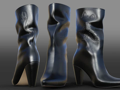ANKLE BOOTS TWO PAIRS 3D Model
