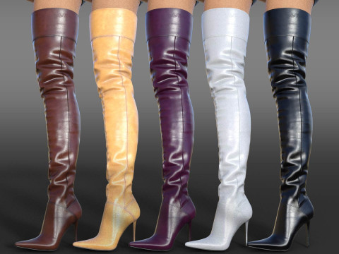 LIVITICUS BOOTS TWO PAIRS 3D Model