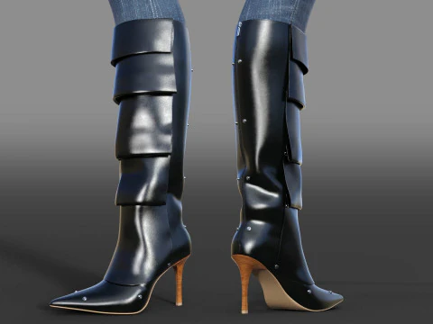 Стильные женские сапоги 3D Модель