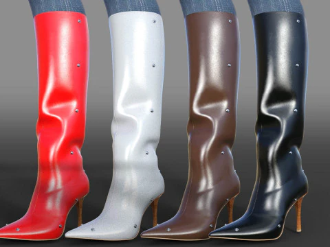 Stylish Womens Boots 3D Model