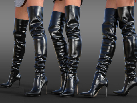 LeSILLA High Boots Modelo 3D