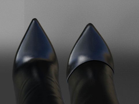 Sexy high-heeled stiletto boots two pairs 3D Модель
