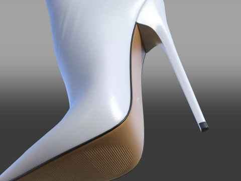 Sexy high-heeled stiletto boots two pairs 3D Модель