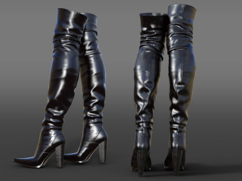 Country style boots Modelo 3D
